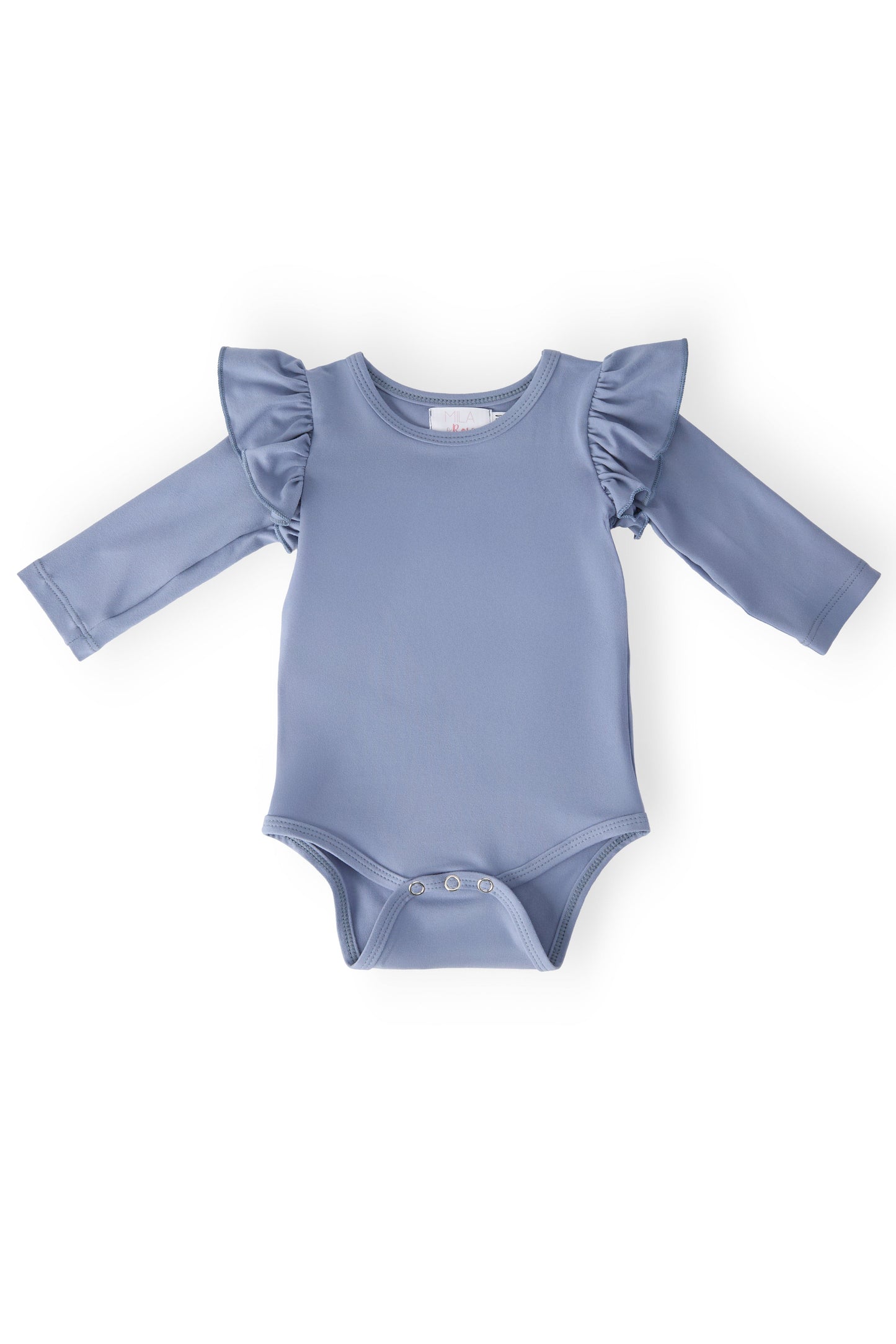 Dusty Blue Flutter Bodysuit
