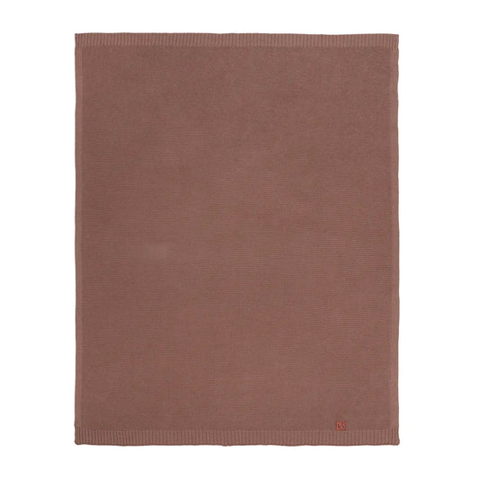 Classic Knit Cotton Baby Blanket in Mocha