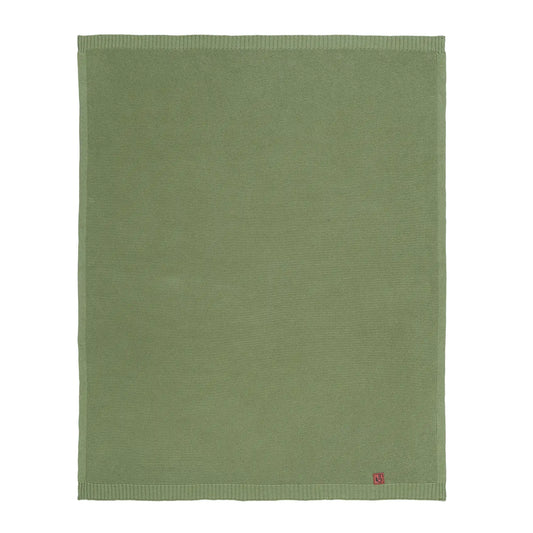 Classic Knit Cotton Baby Blanket in Sage Green