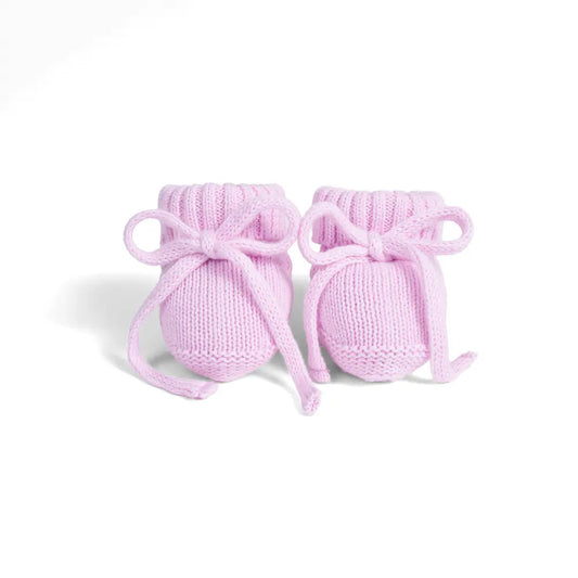Knitted Booties in Lilac