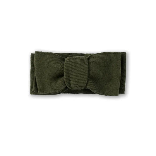 Knitted Oversized Topknot in Forest Green
