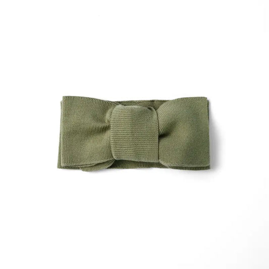 Knitted Oversized Topknot in Sage Green