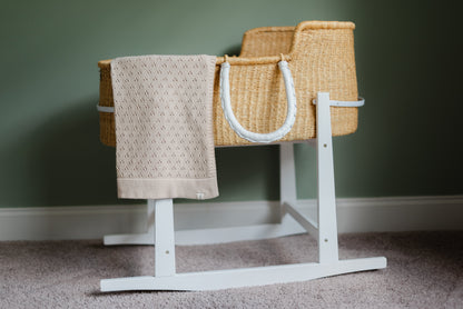 Toffee Pointelle Knit Blanket
