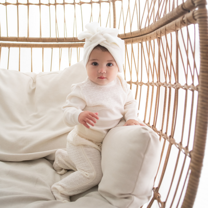 Virgin Merino Wool Sweater - Latte White