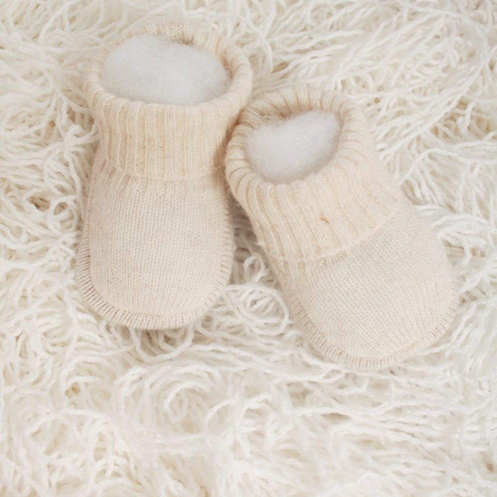 Luxury Cashmere Booties - Naturale