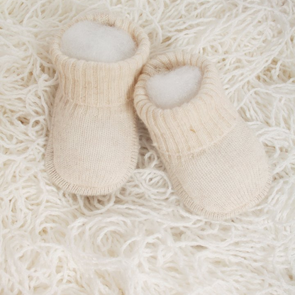 Luxury Cashmere Booties - Naturale