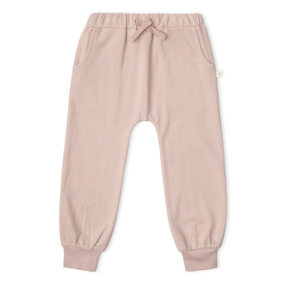 Organic Fleece Jogger Pants - Dusty Rose