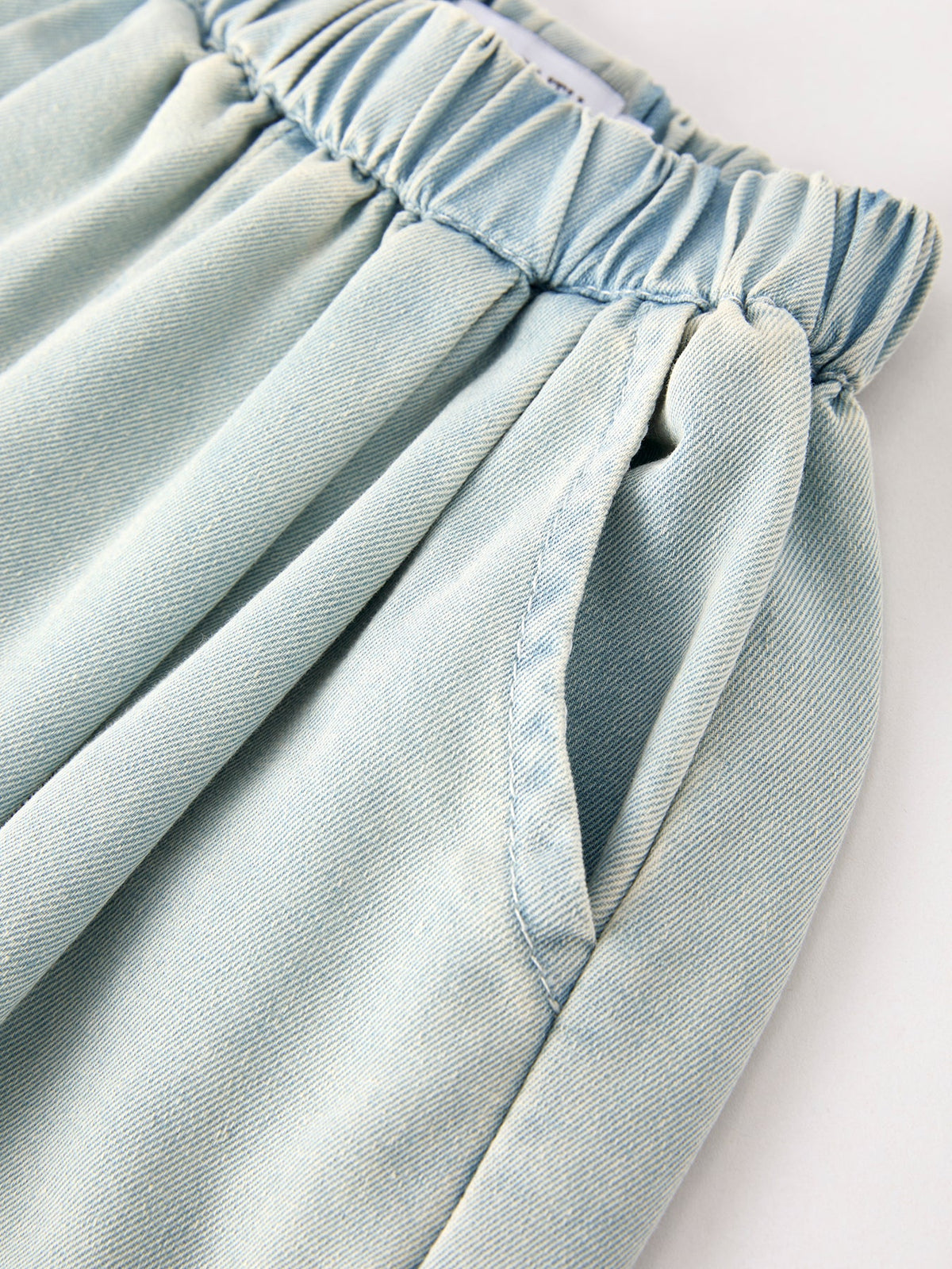 Summer Faded Denim Lace Set