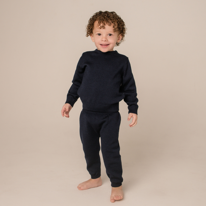 Virgin Merino Wool Sweater - Midnight Blue