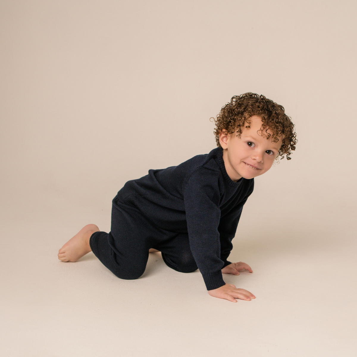 Virgin Merino Wool Trousers - Midnight Blue
