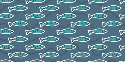 Blue Fish Baby Gown