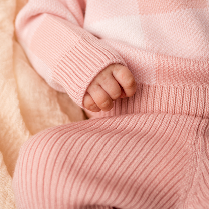 Virgin Merino Wool Leggings - Dusty Rose