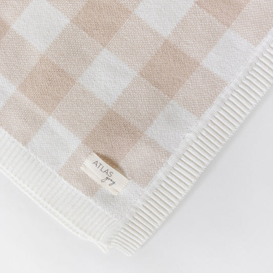 Knit Checkered Blanket