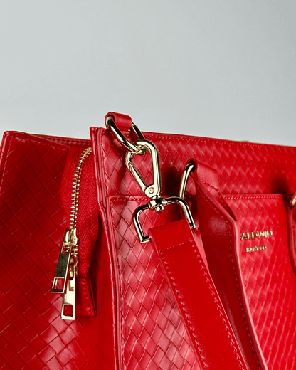 The Montrose Diaper Bag Tote - Cardinal