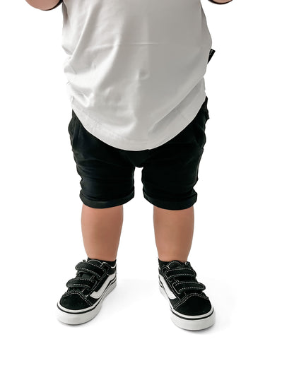 BAMBOO HAREM SHORTS - BLACK