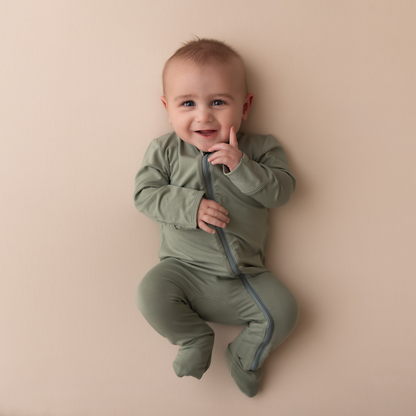 Baby Bamboo Onesie - Sage Green