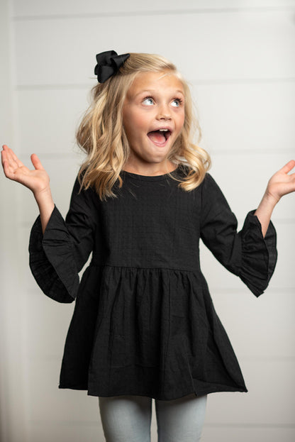 Black Ruffle Shirt