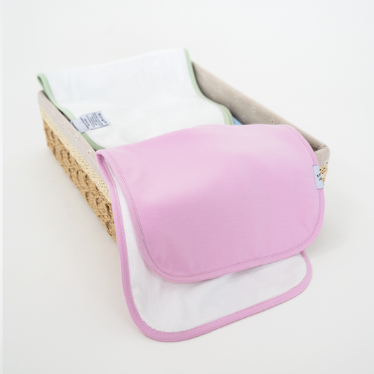 Burp Cloths in Pink Tint