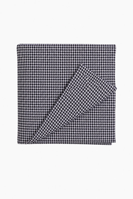 Black White Houndstooth Crib Quilted Blanket