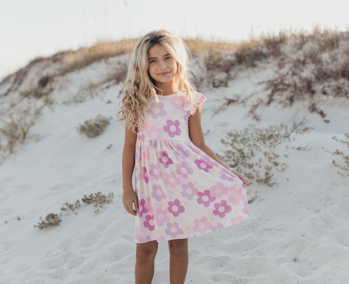 Claire Lavender Flower Dress