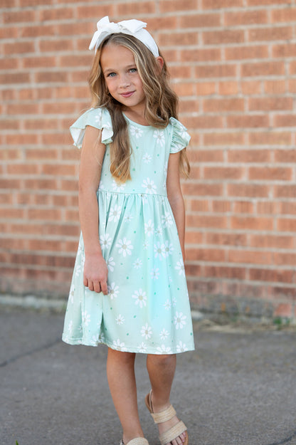 Claire Sage Floral Dress