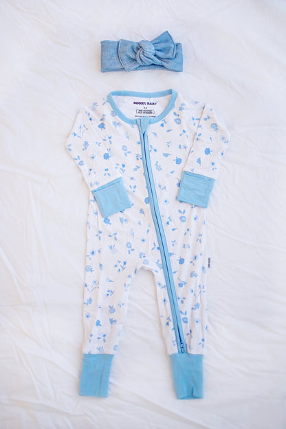 Ditsy Blue Floral Zippy