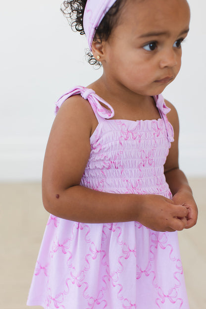 Emeryn - Smocked Diaper Dress Set
