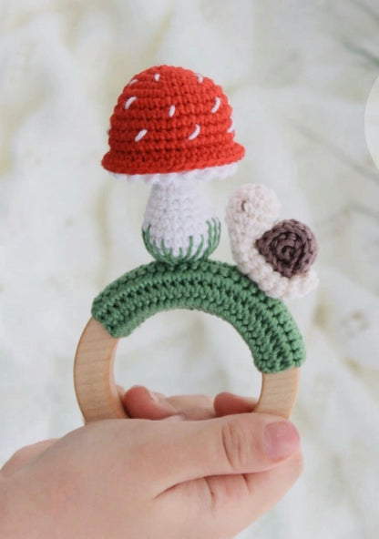 Crochet Mushroom Rattle