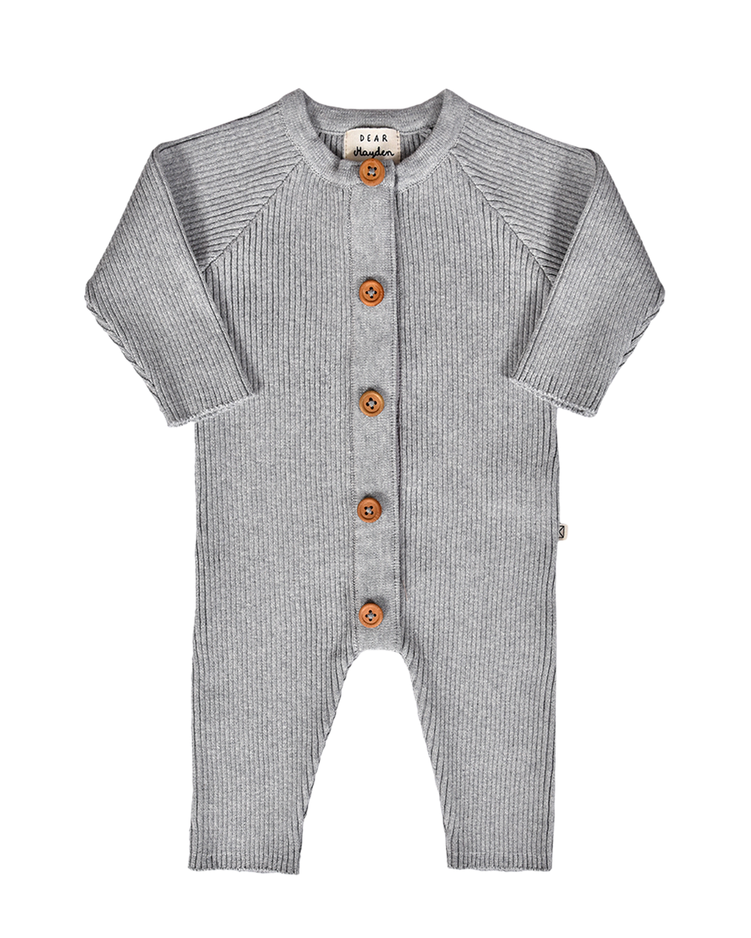Grey Rib Knit Romper