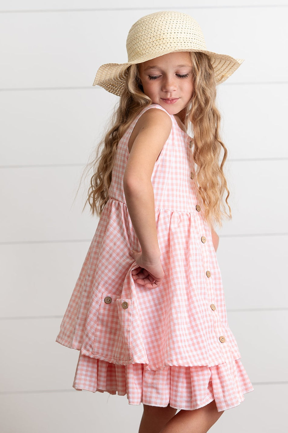 Brooke Pink Gingham Dress