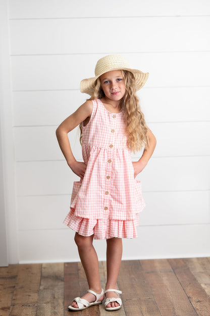 Brooke Pink Gingham Dress