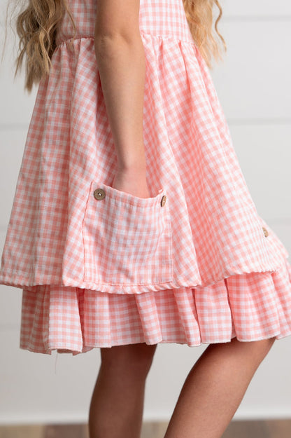 Brooke Pink Gingham Dress