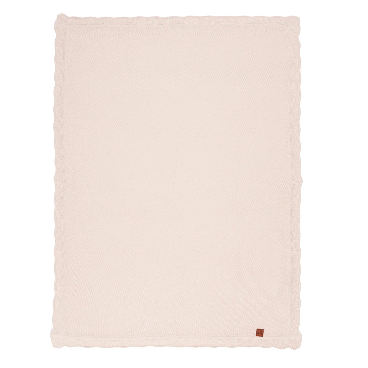Heirloom Lace Knit Baby Blanket in Beige