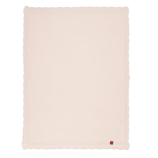 Heirloom Lace Knit Baby Blanket in Beige