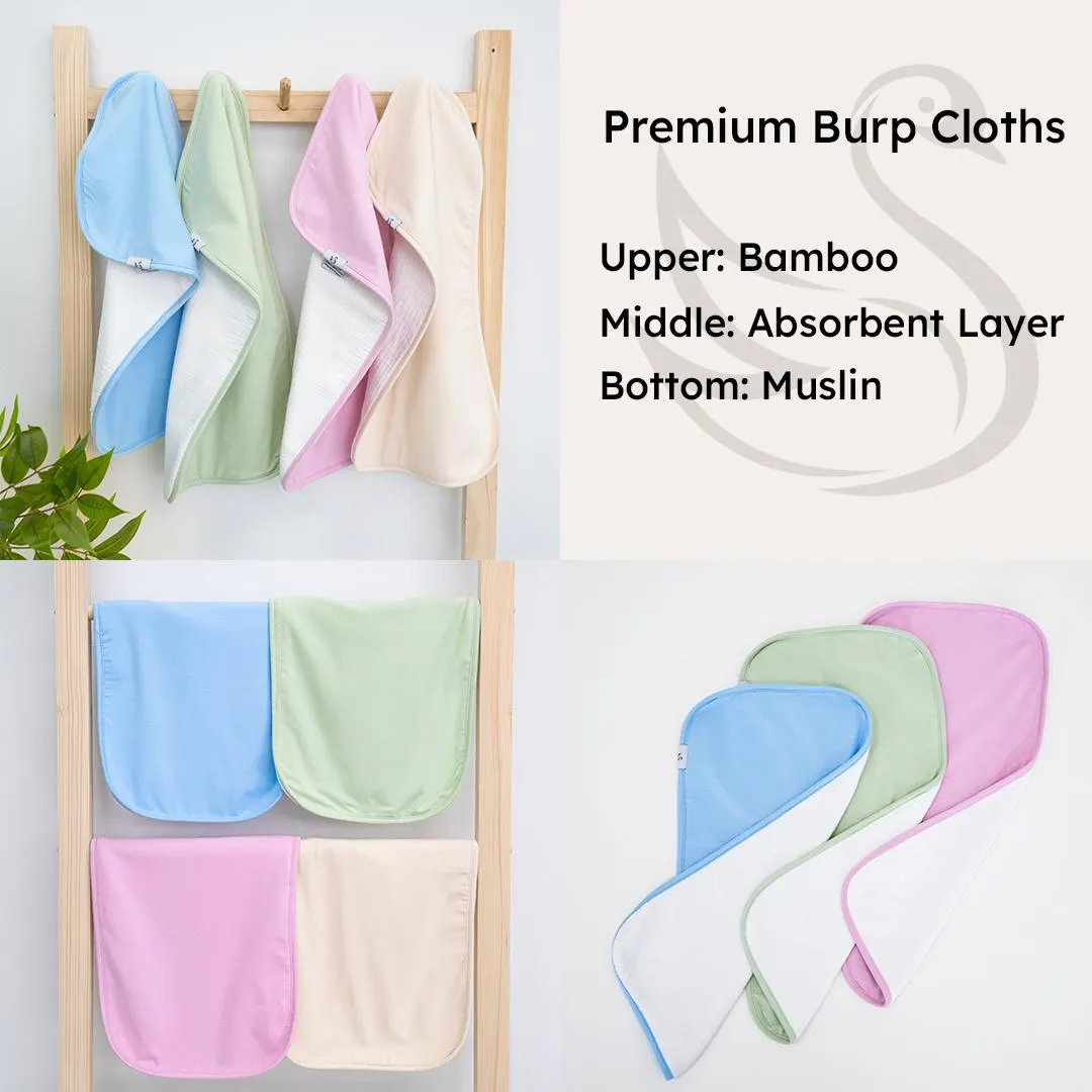 Burp Cloths in Pink Tint