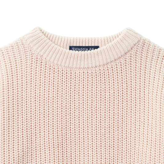 Classic Knit Baby Sweater in Beige