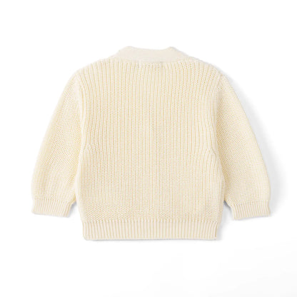 Classic Cardigan with Pockets in Cream