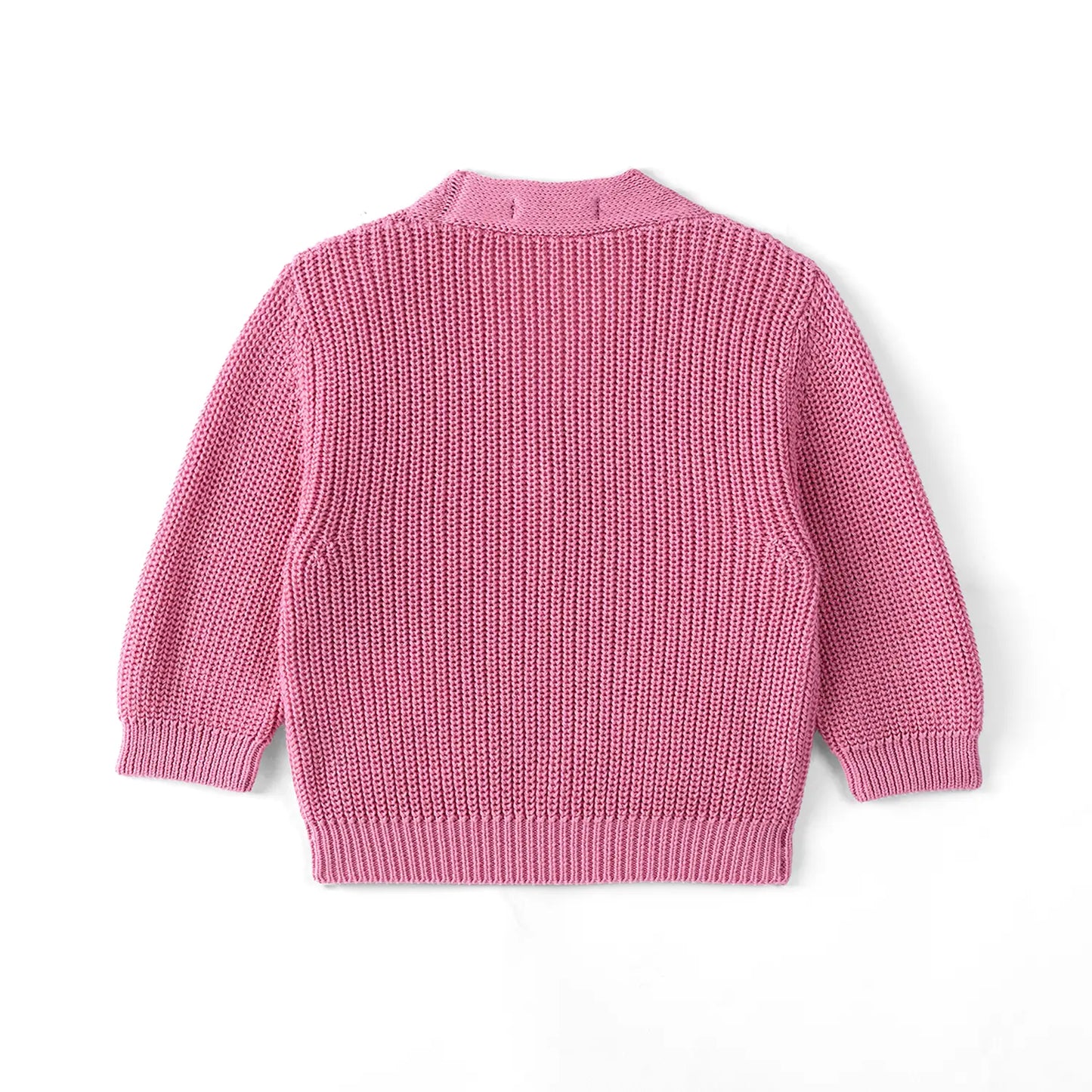 Classic Cardigan with Pockets in Rose Pink