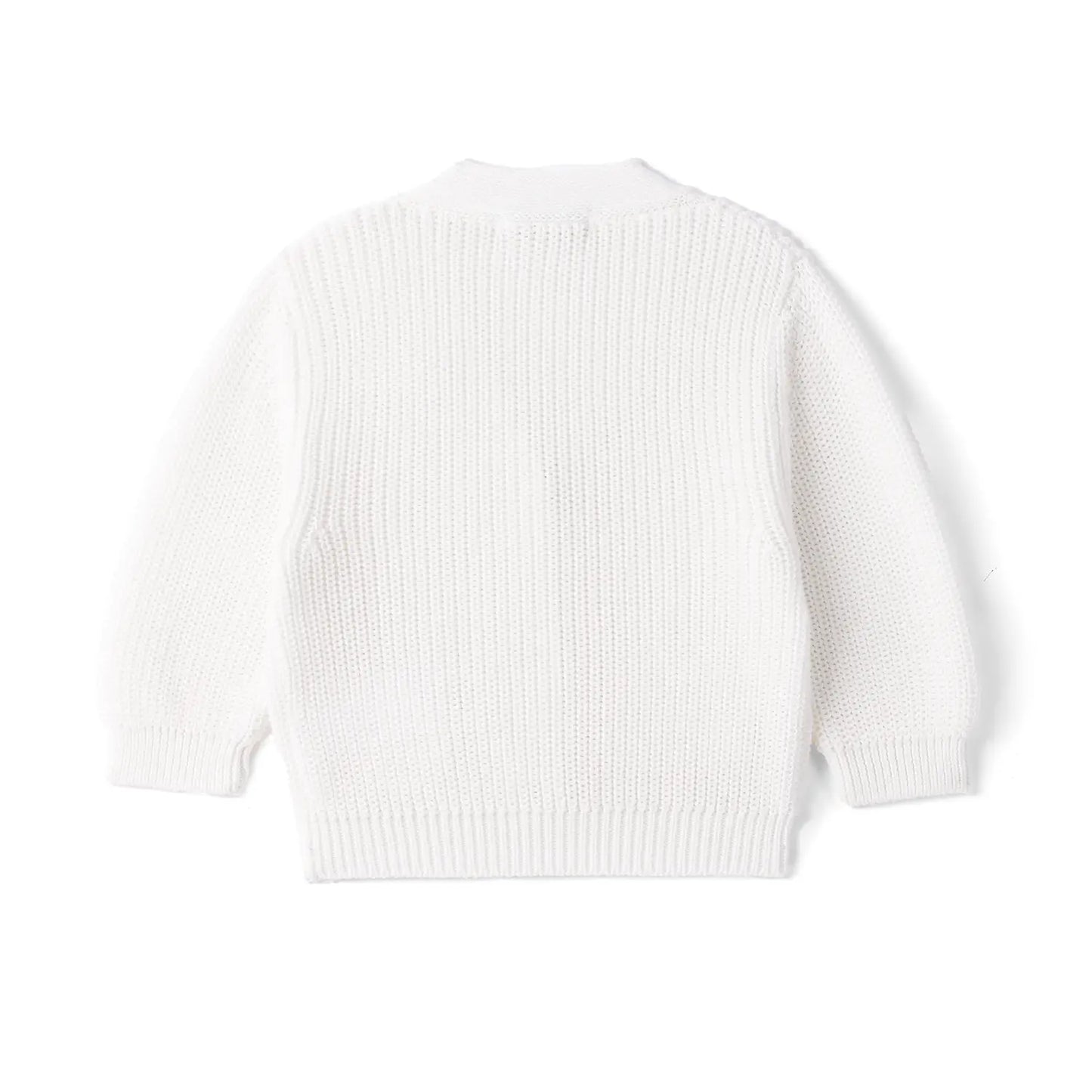 Classic Cardigan with Pockets in White