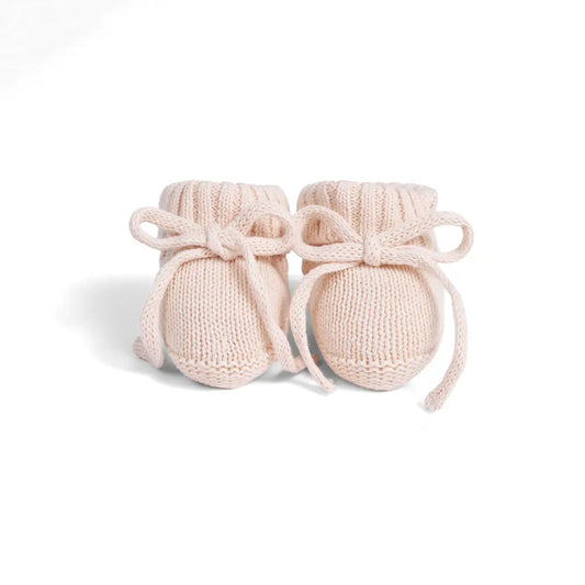 Knitted Booties in Beige