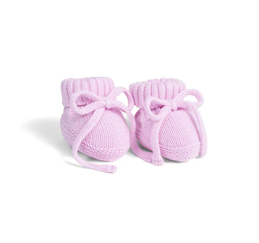 Knitted Booties in Lilac