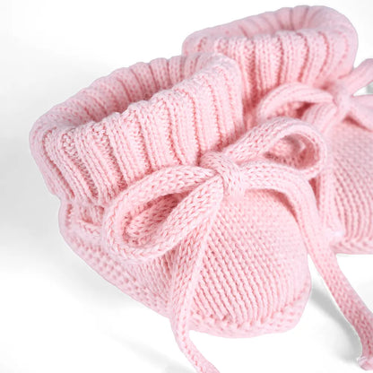 Knitted Booties in Pink
