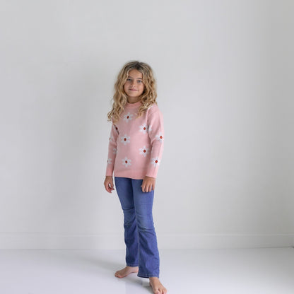 Blush Flower Sweater