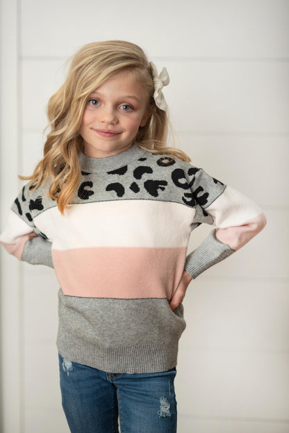 Gray Lep Stripe Sweater