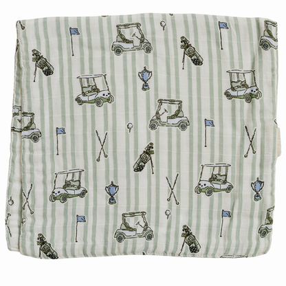 Tee Time Muslin Burp Cloth