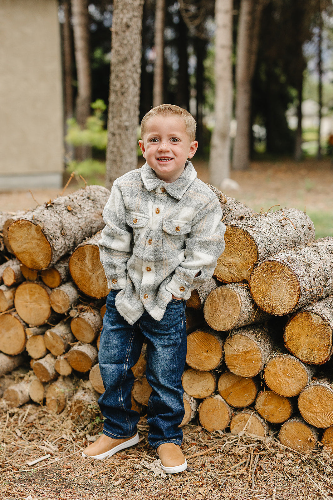 Grey Plaid Shacket
