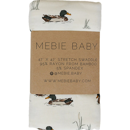Ducks Ribbed Bamboo Stretch Swaddle
