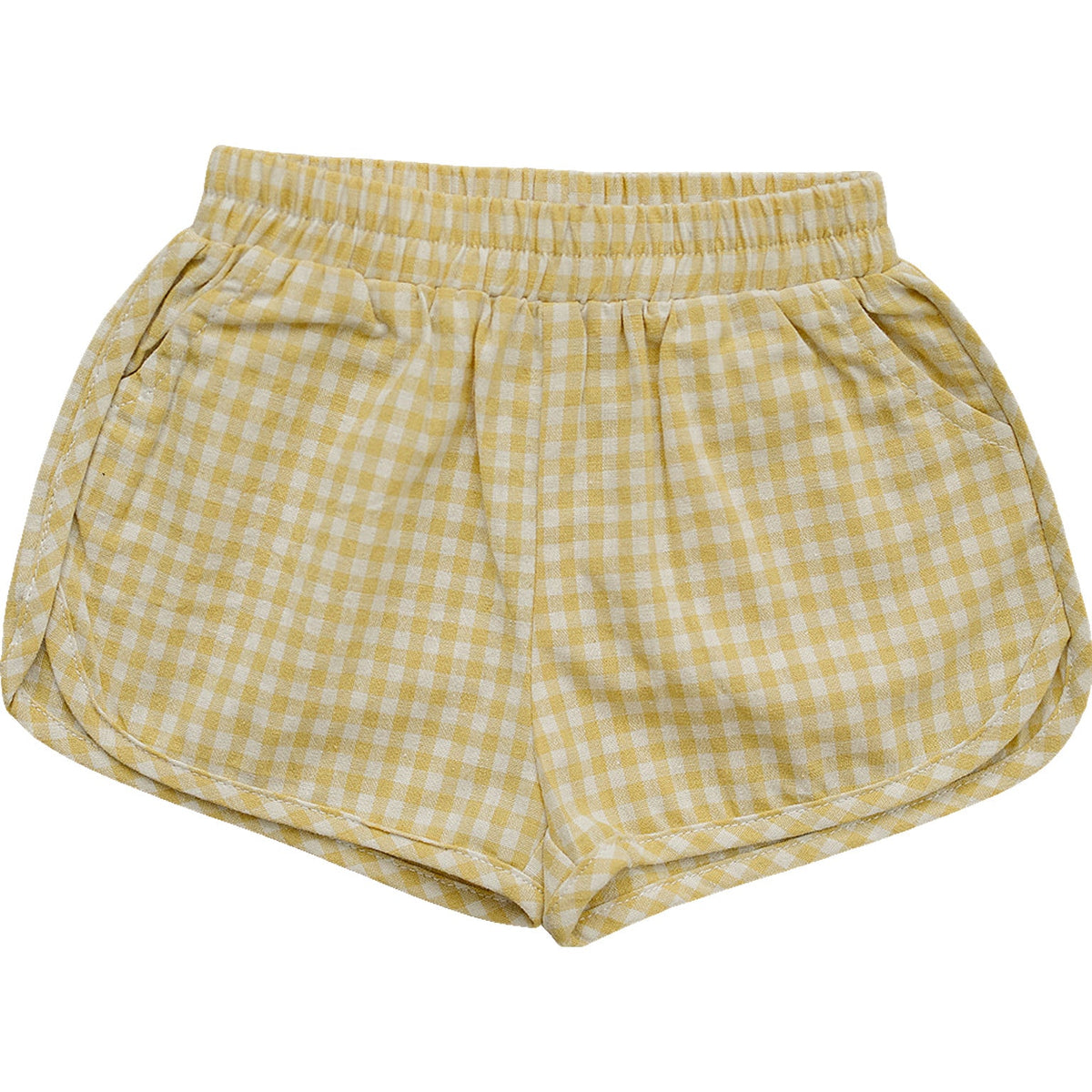 Yellow Gingham Shorts