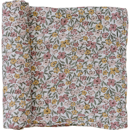 Sunny Petals Muslin Swaddle Blanket