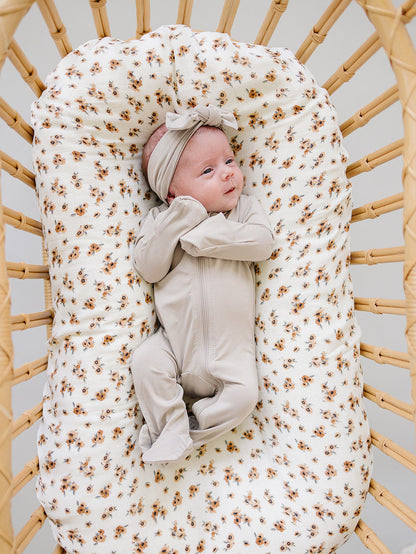 Oatmeal Bamboo Footed Zipper